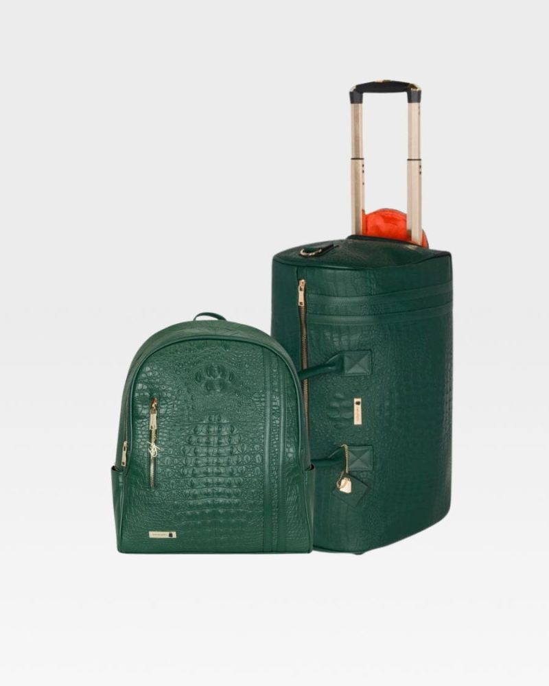 apollo 2 backpack rolling duffle bag set in emerald green set totecarry