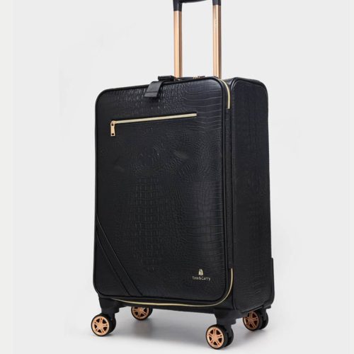 apollo 2 suitcase 2 piece set in black suitcase totecarry 2