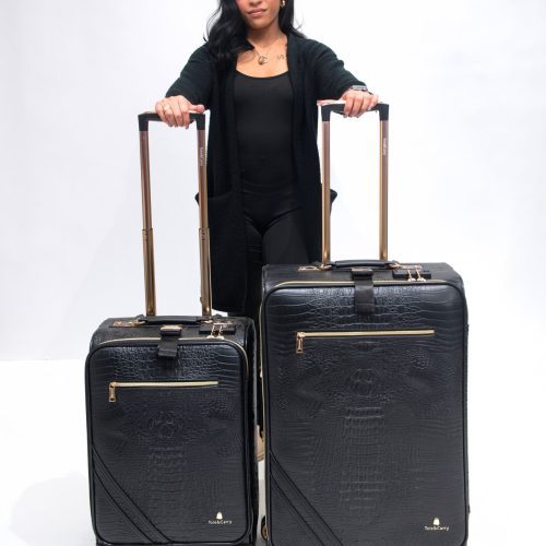 apollo 2 suitcase 2 piece set in black suitcase totecarry 6