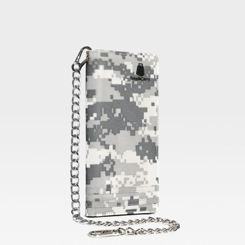 biker chain wallet in grey digital camouflage wallet men 2