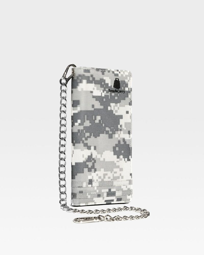 biker chain wallet in grey digital camouflage wallet men 2