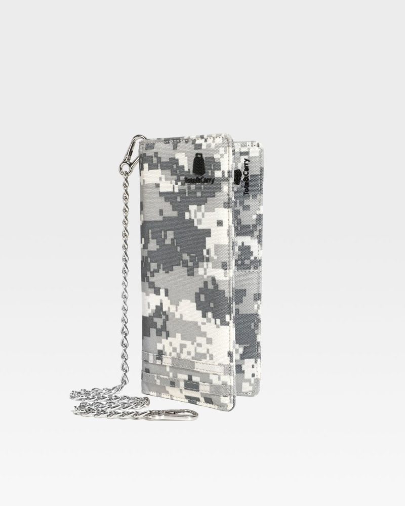 biker chain wallet in grey digital camouflage wallet men 3