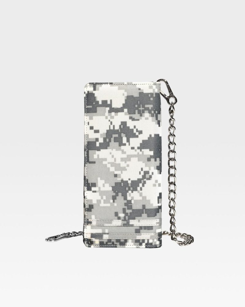 biker chain wallet in grey digital camouflage wallet men 4