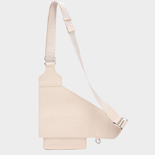 blast off sling bag in cream white sling bag men 4