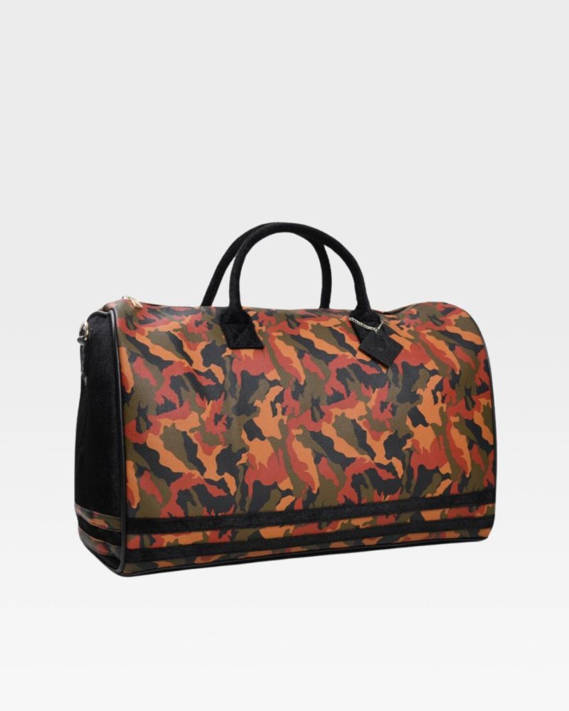 Camo Duffle Bag in Brown