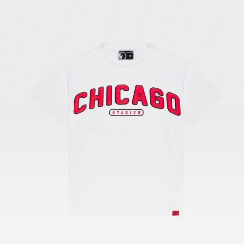 Chicago White and Red Basic Tee