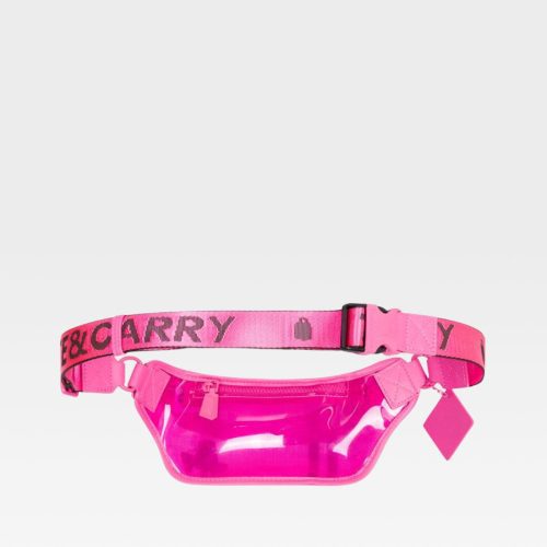 clear mini fanny pack in neon pink fanny pack women 2