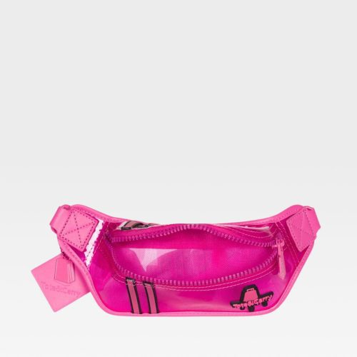 clear mini fanny pack in neon pink fanny pack women 4