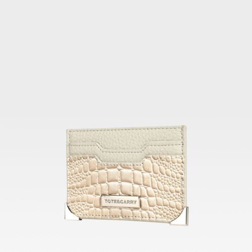 croc card holder wallet in beige wallet men 3