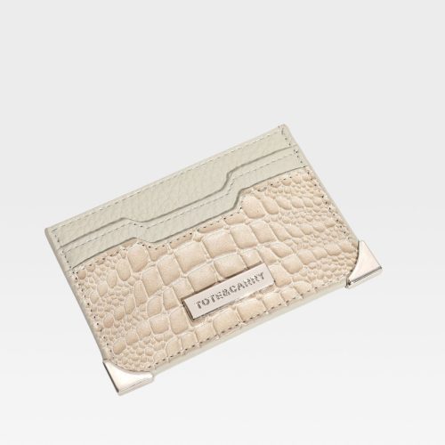 croc card holder wallet in beige wallet men 5