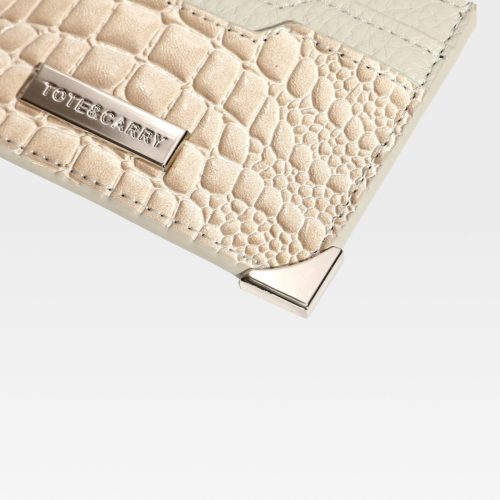 croc card holder wallet in beige wallet men 6