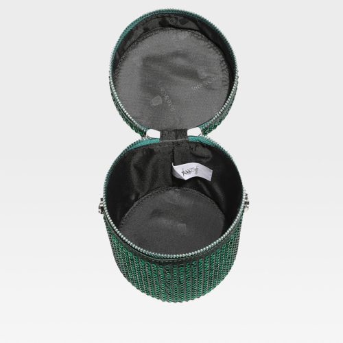 crystal mini barrel bag in green purse women 5