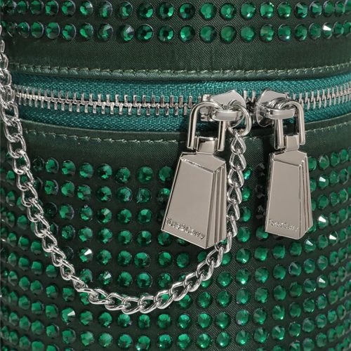 crystal mini barrel bag in green purse women 7