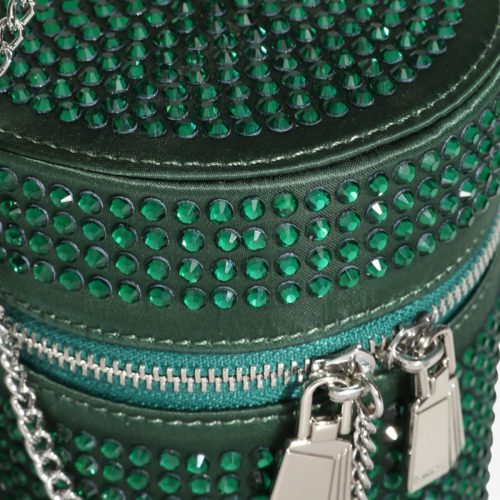 crystal mini barrel bag in green purse women 8