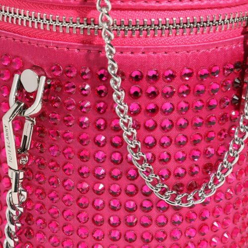 crystal mini barrel bag in pink purse women 8