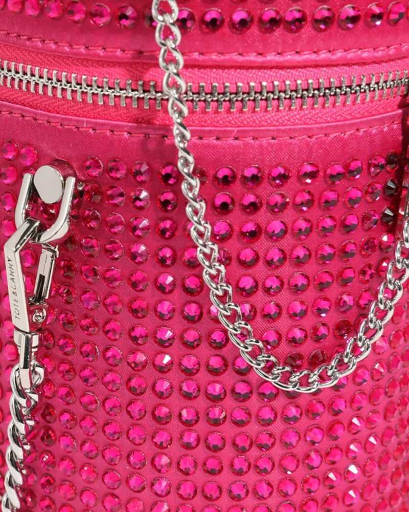 crystal mini barrel bag in pink purse women 8