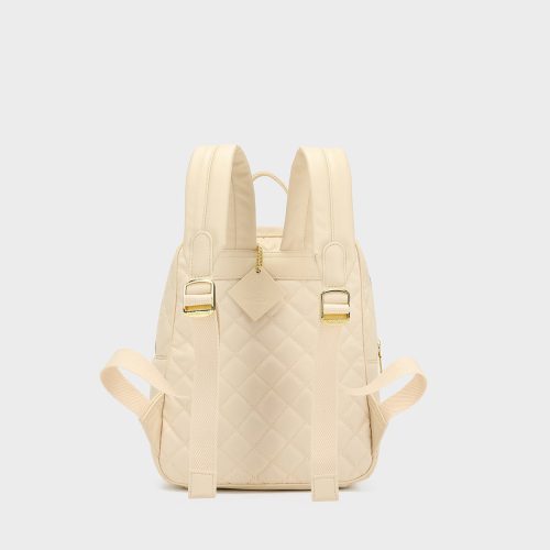 diamond stitch backpack in beige backpack women 4