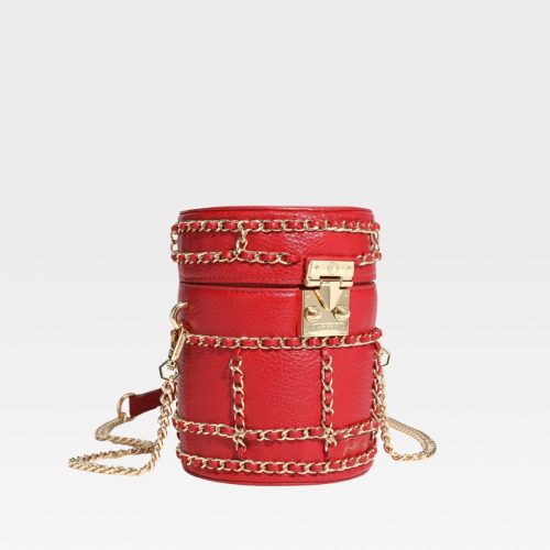 evening mini barrel bag in red purse women 2