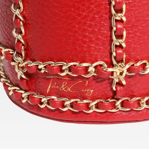 evening mini barrel bag in red purse women 8