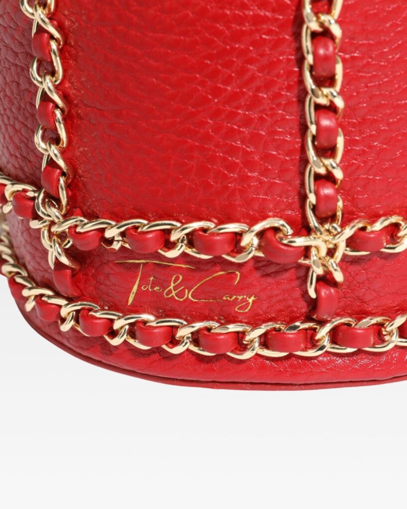 evening mini barrel bag in red purse women 8