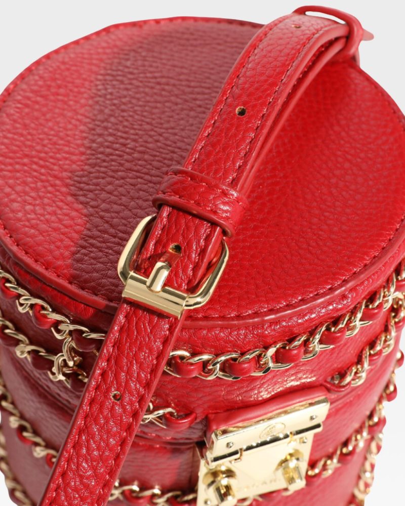 evening mini barrel bag in red purse women 9