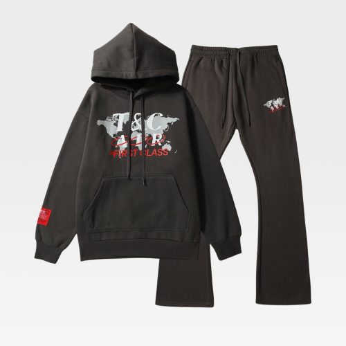 First Class Hoodie & Sweats Set in Grey