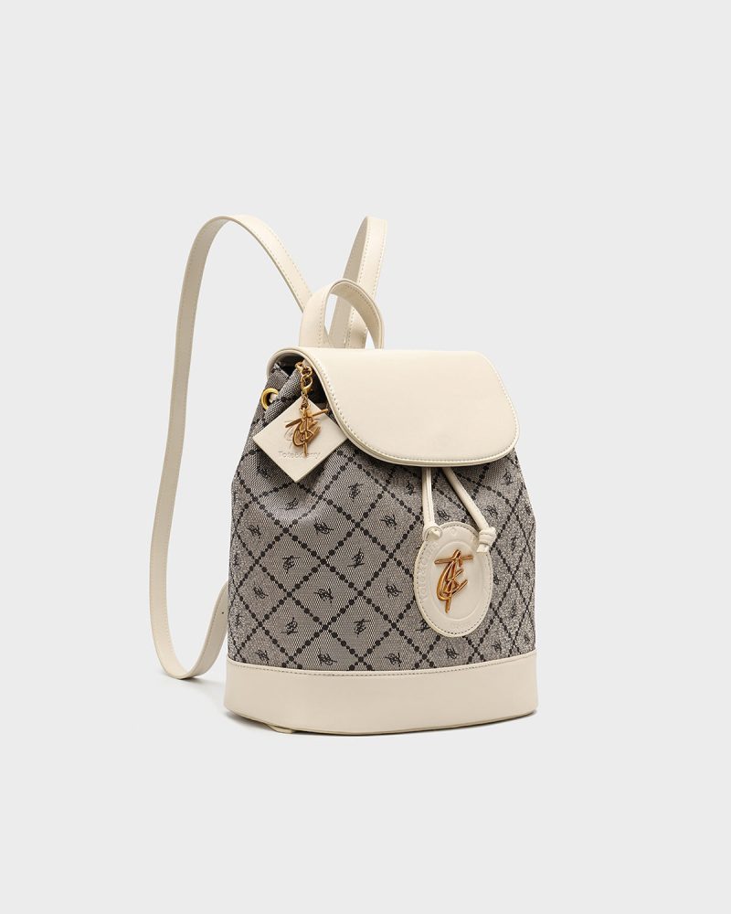 glam backpack in white backpack women 2