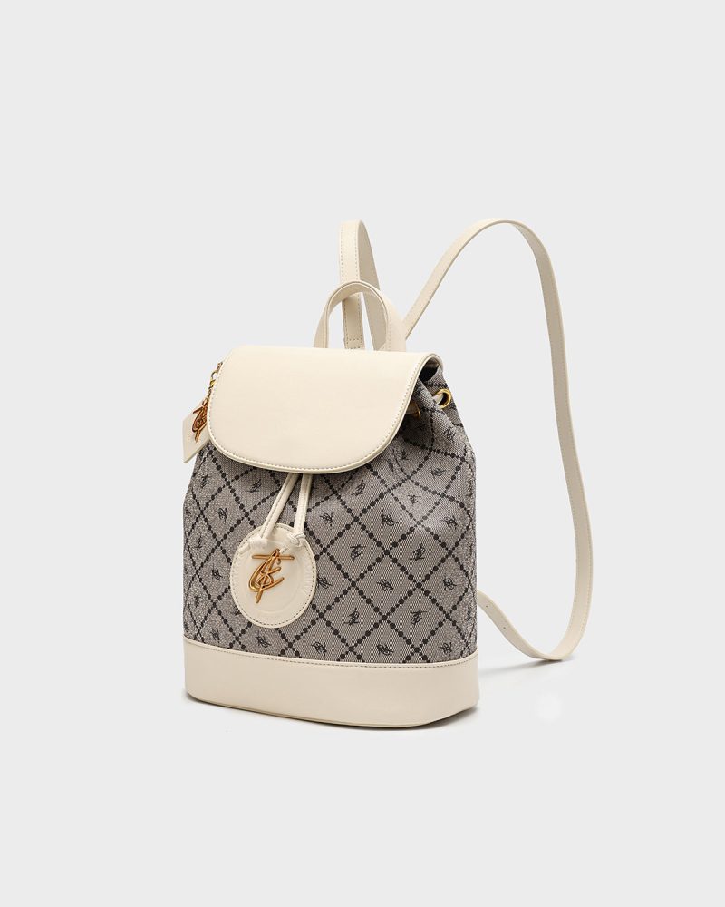 glam backpack in white backpack women 3