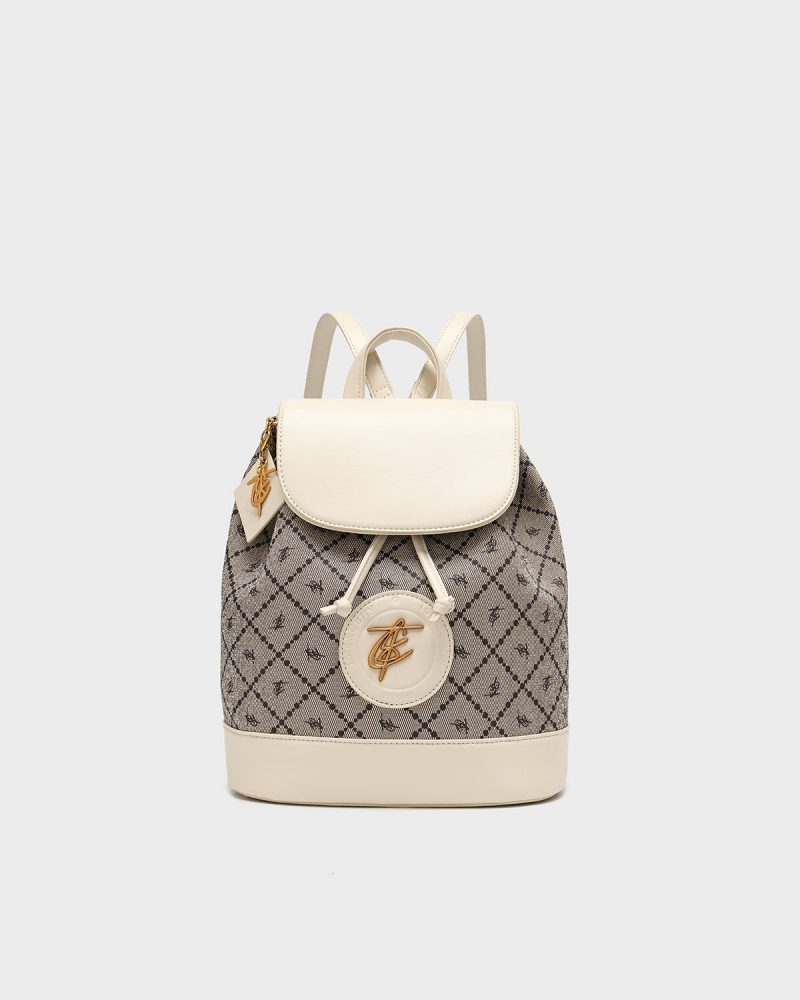 glam backpack in white backpack women