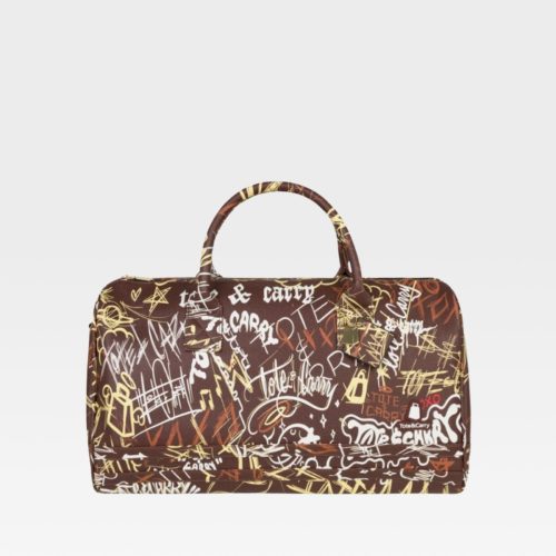 Graffiti Duffle Bag in Chocolate