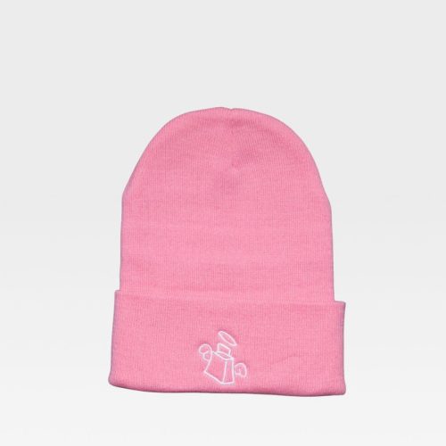 graffiti print beanie in pink hat totecarry 2