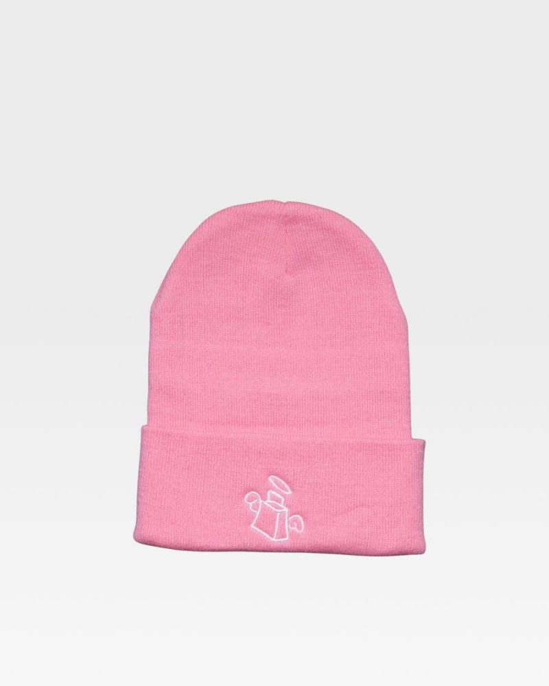 graffiti print beanie in pink hat totecarry 2