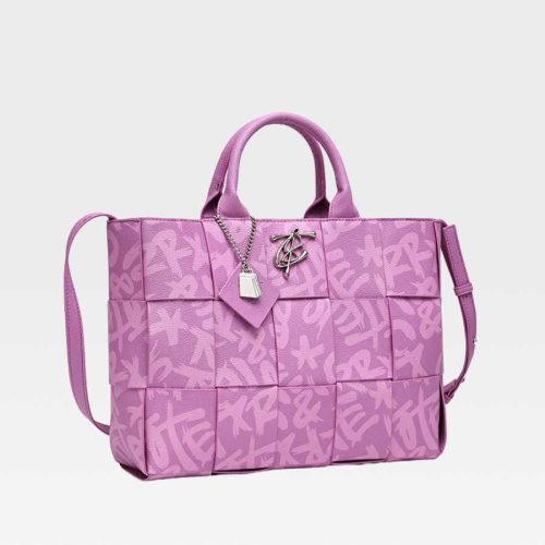 graffiti tote bag in purple tote bag women 2