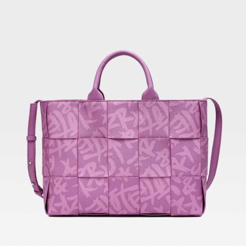 graffiti tote bag in purple tote bag women 4