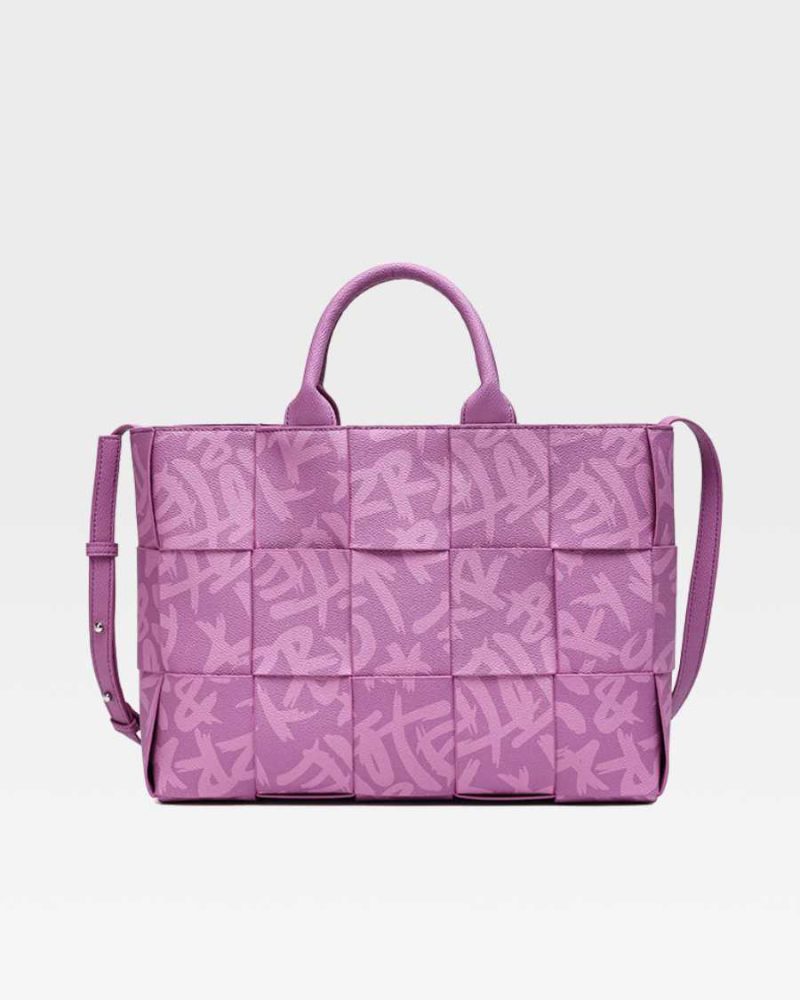 graffiti tote bag in purple tote bag women 4