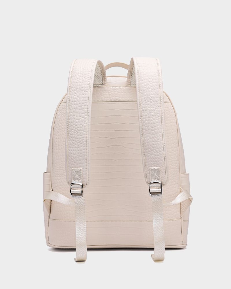 leather backpack in cream white backpack men 4