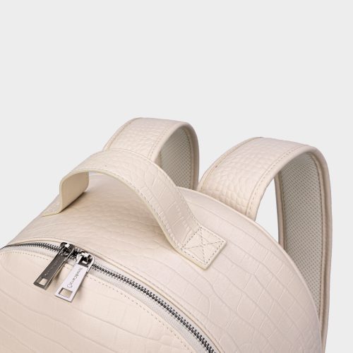 leather backpack in cream white backpack men 7