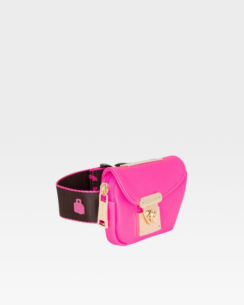 leather belt bag in neon pink belt bag women 2