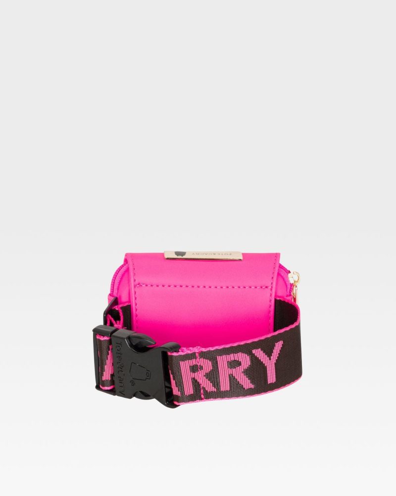 leather belt bag in neon pink belt bag women 3