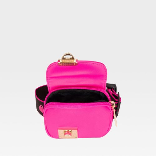 leather belt bag in neon pink belt bag women 4