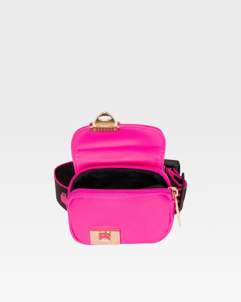 leather belt bag in neon pink belt bag women 4