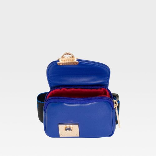 leather belt bag in royal blue belt bag men 4