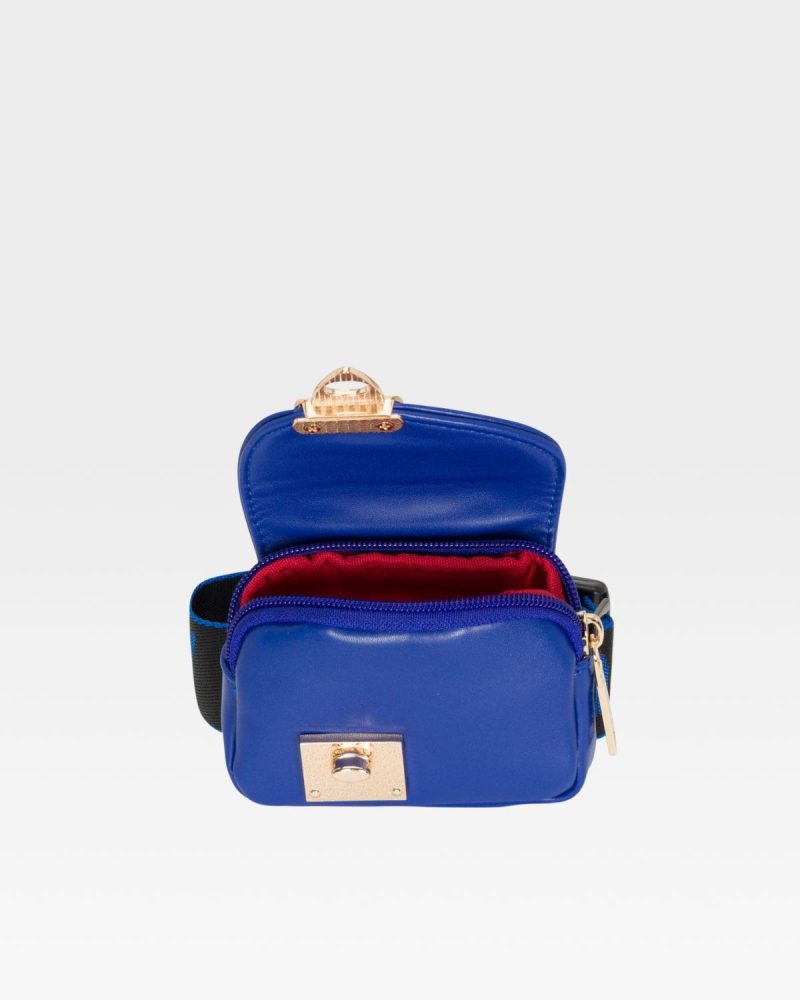 leather belt bag in royal blue belt bag men 4