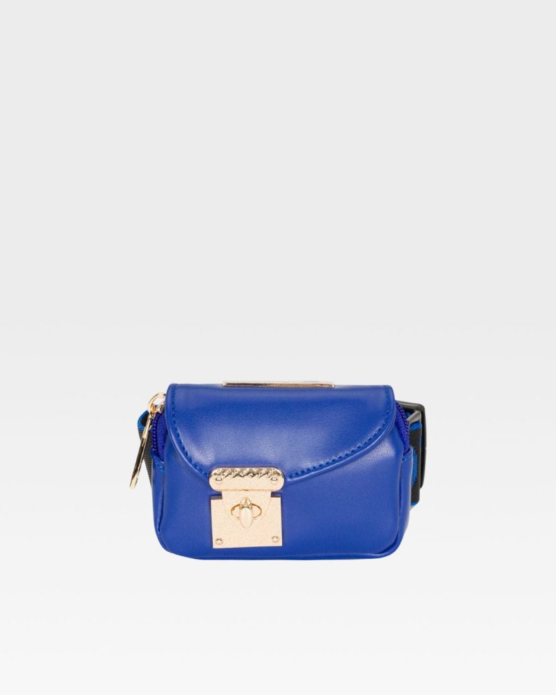 leather belt bag in royal blue belt bag men