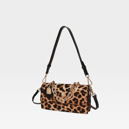 leopard print shoulder bag in beige purse women 3