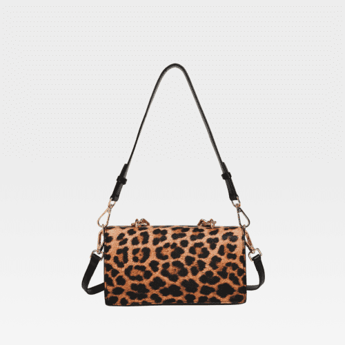 leopard print shoulder bag in beige purse women 4