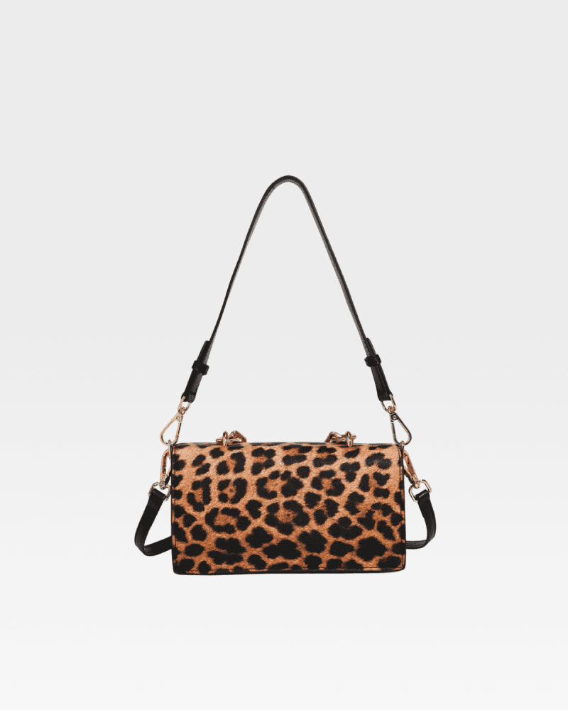 leopard print shoulder bag in beige purse women 4