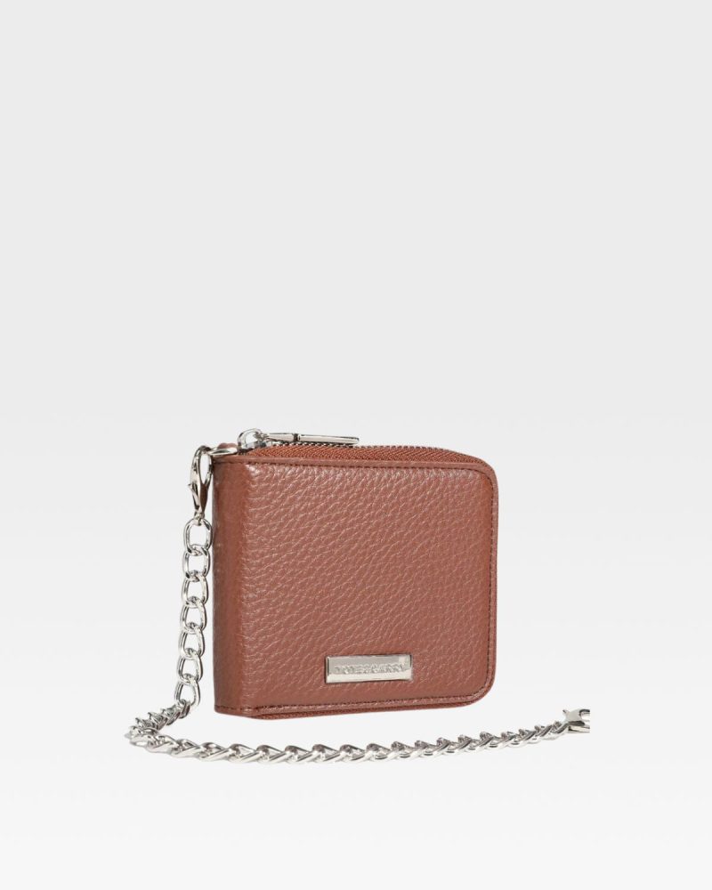 mini chain wallet in brown wallet men 2