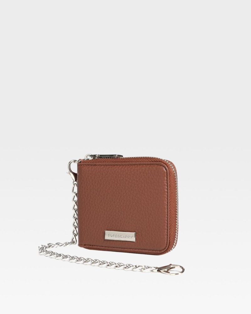 mini chain wallet in brown wallet men 3