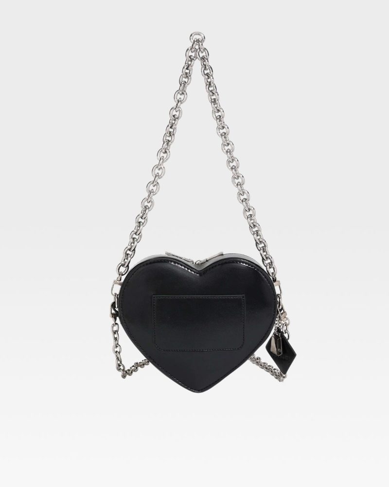 mini heart novelty bag in black crossbody bag women 2